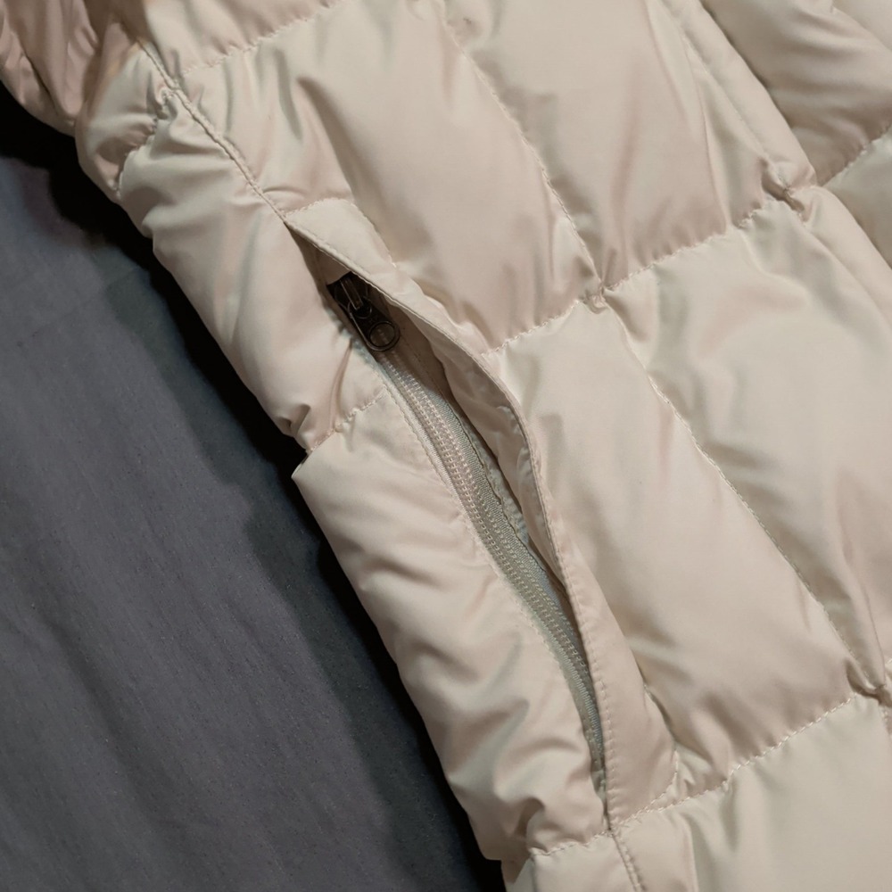 The North Face Metropolis 550 Down Parka Jacket Womens Size M White Long Quilted - Picture 5 of 15